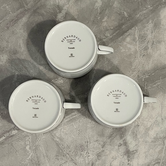 Bernardaud Torsade Platinum Tea Cup & Saucer Plate - Picture 4 of 5